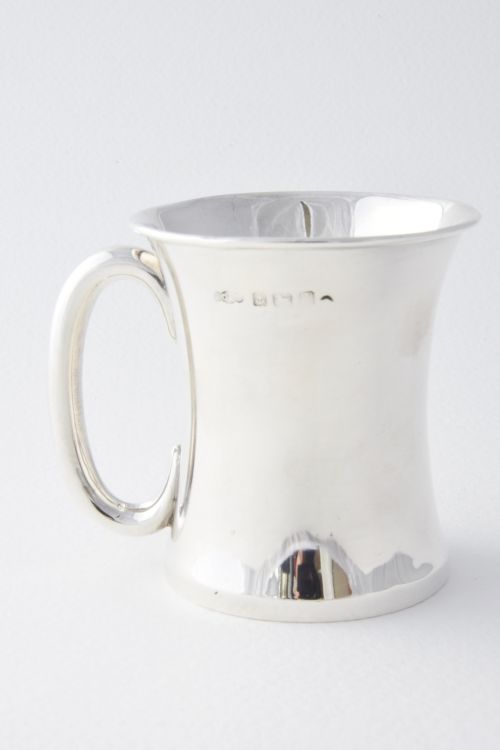 fig 1. Edwardian Solid Silver Christening Tankard 1910