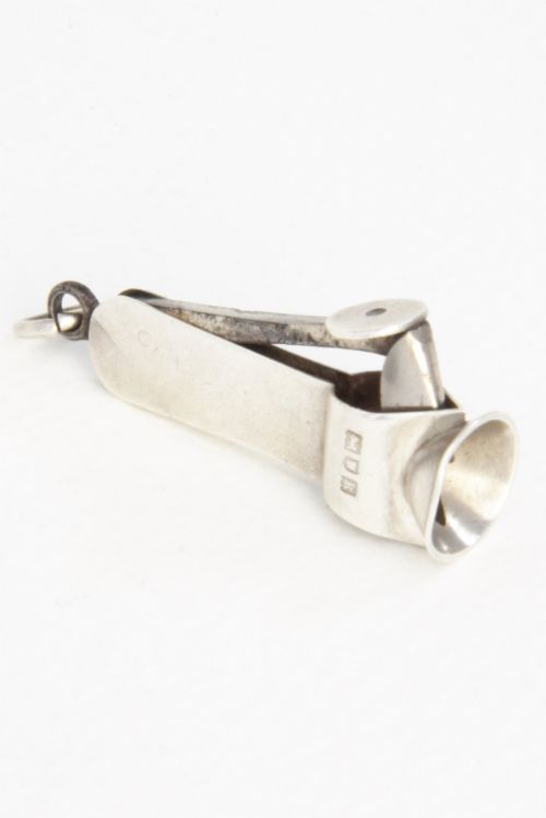 Edwardian Solid Silver Cigar Cutter 1905