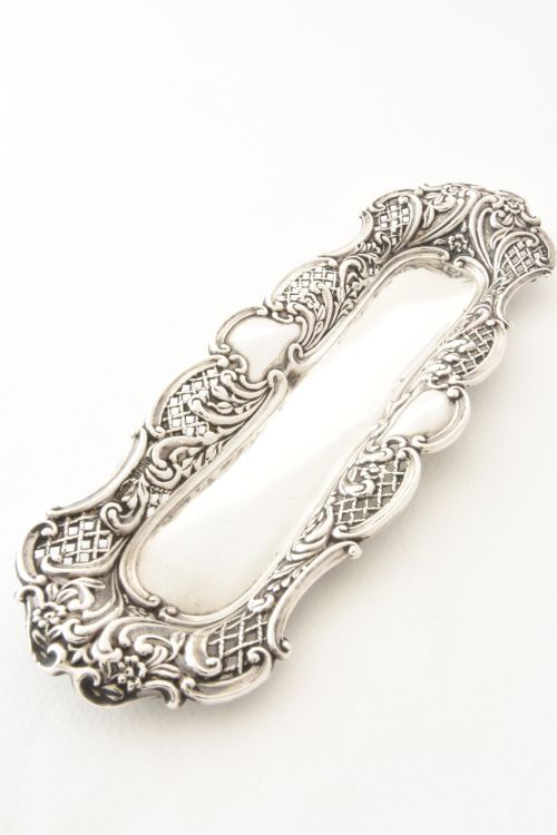 fig 2. Edwardian Solid Silver Pen Tray 1904