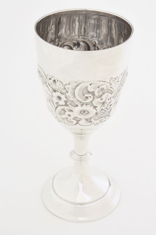 fig 1. Embossed Solid Silver Goblet 1913