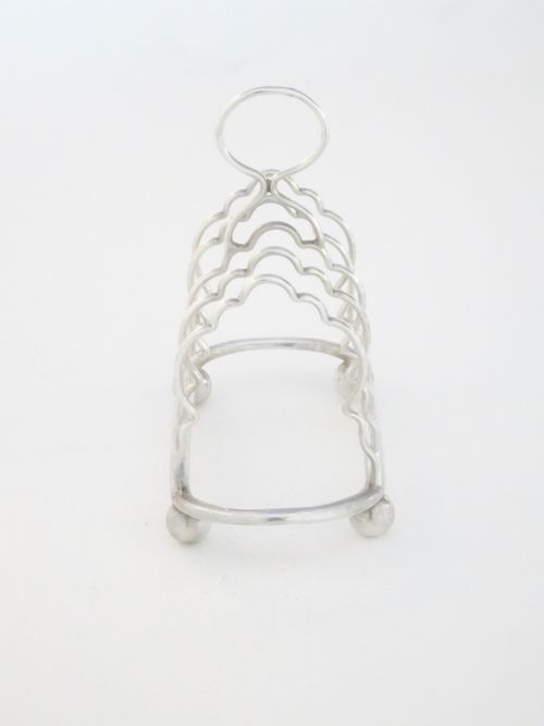 fig 3. Victorian Four Division Solid Silver Toast Rack 1900