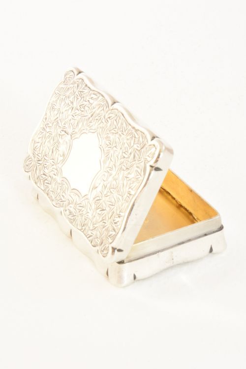 Edwardian Solid Silver Snuff Box 1903