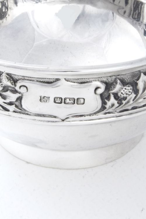fig 1. Celtic & Scottish Decorated Solid Silver Bowl 1908