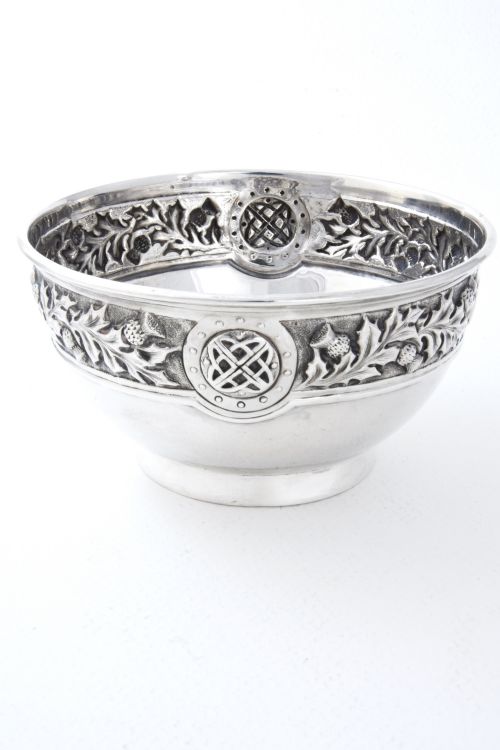 fig 2. Celtic & Scottish Decorated Solid Silver Bowl 1908