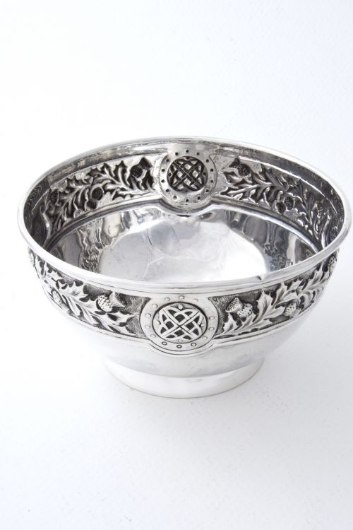 fig 3. Celtic & Scottish Decorated Solid Silver Bowl 1908