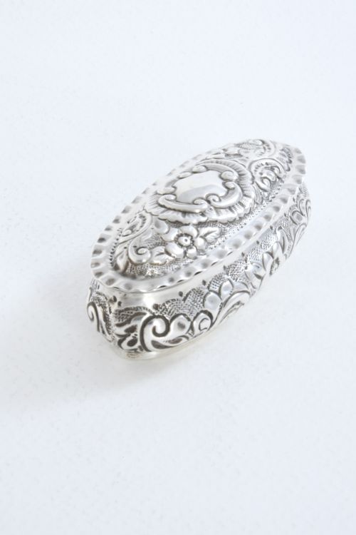 fig 1. Victorian Solid Silver Table Snuff Box 1900