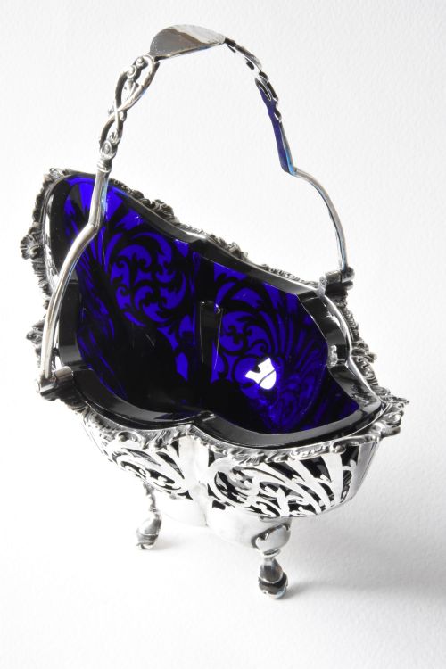 fig 3. Pierced Silver Swing Handled Basket 1913