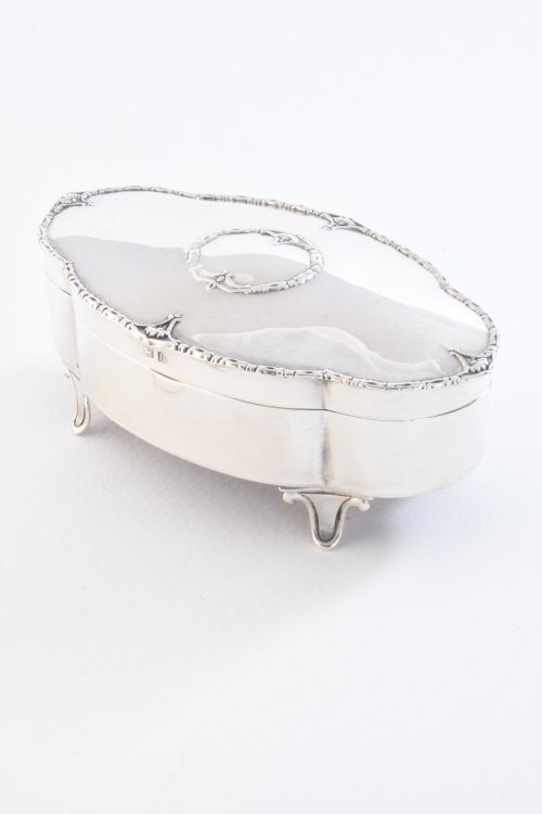 fig 1. Solid Silver Trinket Box 1919