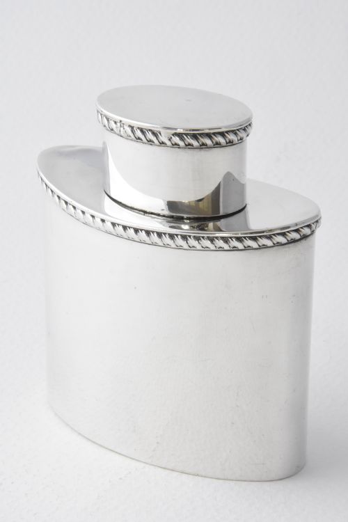 fig 2. Edwardian Solid Silver Tea Caddy 1902