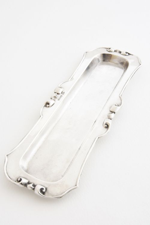 fig 1. Edwardian Solid Silver Pen Tray 1904