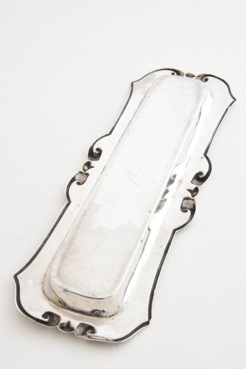 fig 2. Edwardian Solid Silver Pen Tray 1904