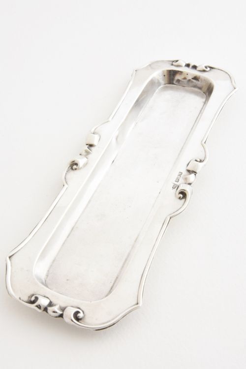 fig 3. Edwardian Solid Silver Pen Tray 1904