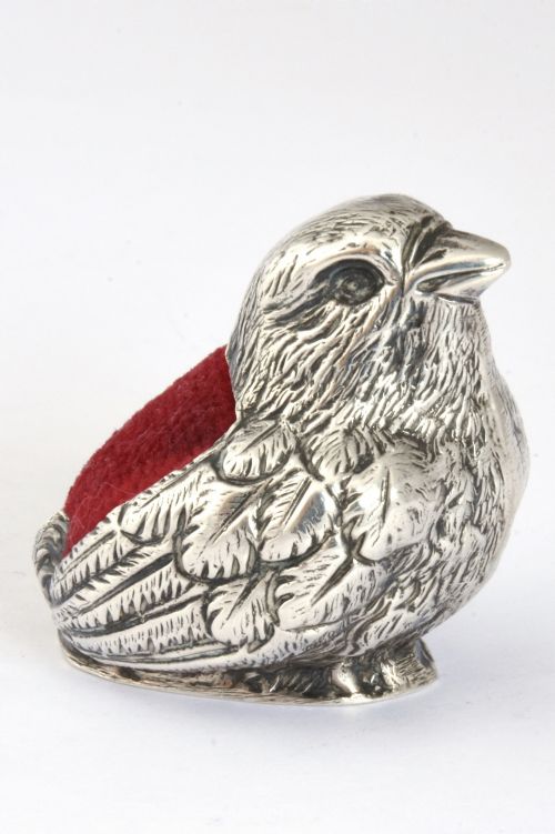 fig 1. Edwardian Solid Silver Pin Cushion – Chick - Chester 1906
