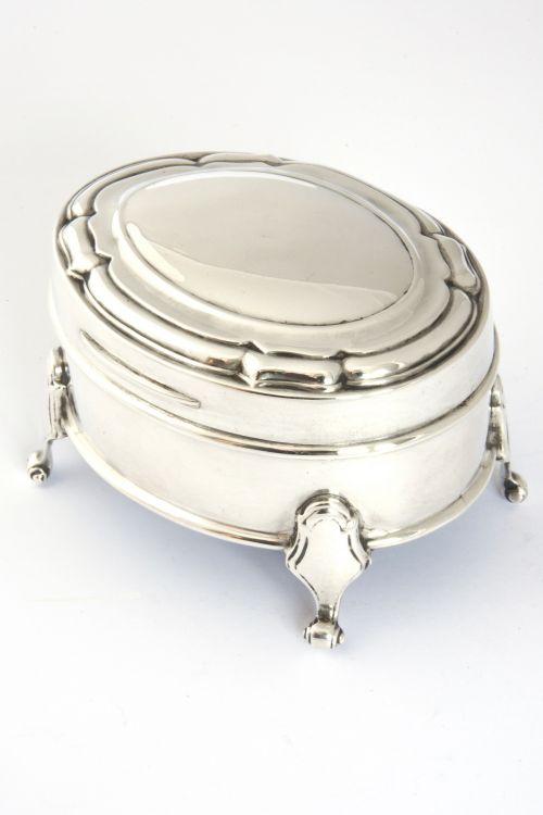 Solid Silver Trinket Box 1920