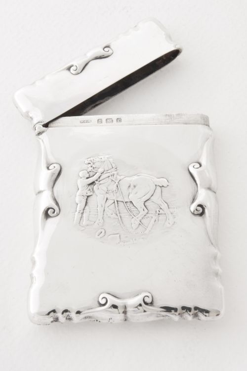 Edwardian Solid Silver Card Case 1902