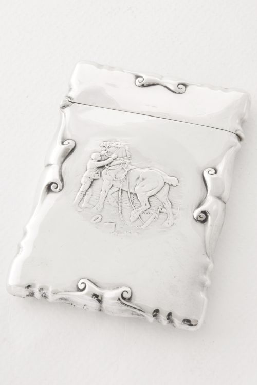 fig 1. Edwardian Solid Silver Card Case 1902