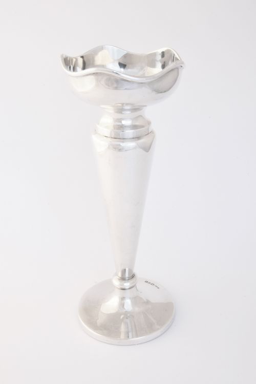 Solid Silver Bud Vase - Chester 1916