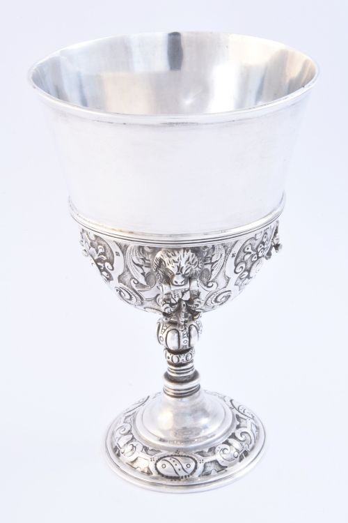 fig 2. Elizabethan Style Solid Silver Wine Goblet 1925