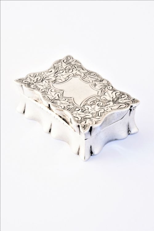 fig 2. Victorian Antique Silver Snuff Box 1898