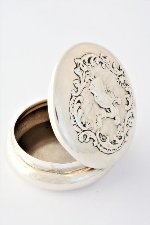 fig 3. Rare Edwardian Antique Silver Snuff Box 1904
