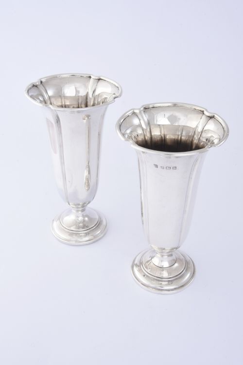 fig 1. Pair of Antique Silver Vases 1915