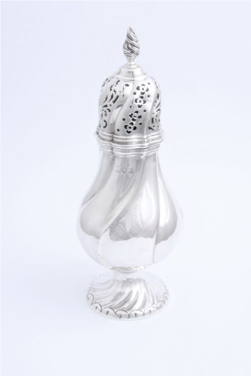 Large Antique Silver Sugar Shaker 1897