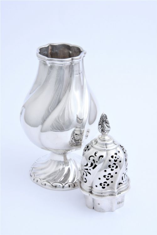 fig 2. Large Antique Silver Sugar Shaker 1897