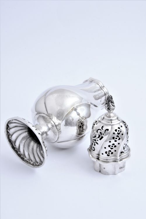fig 3. Large Antique Silver Sugar Shaker 1897