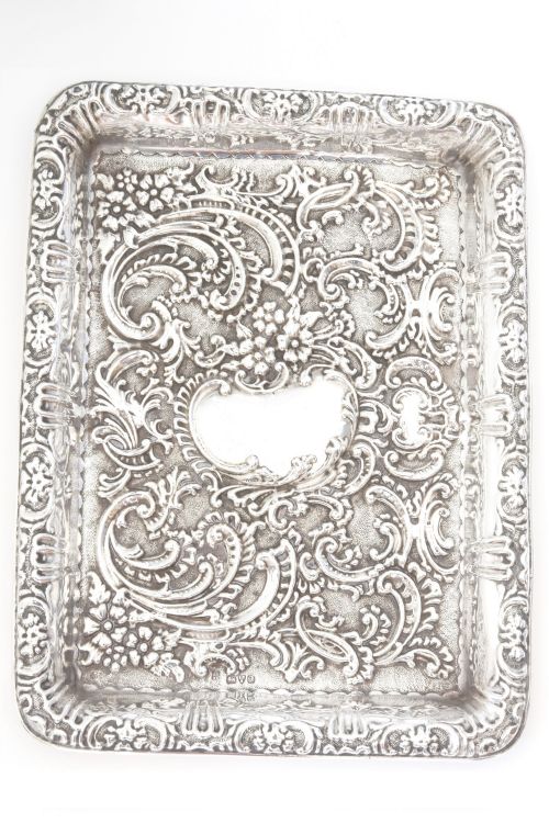 fig 1. Sterling Silver Dressing Table Tray - Chester 1904