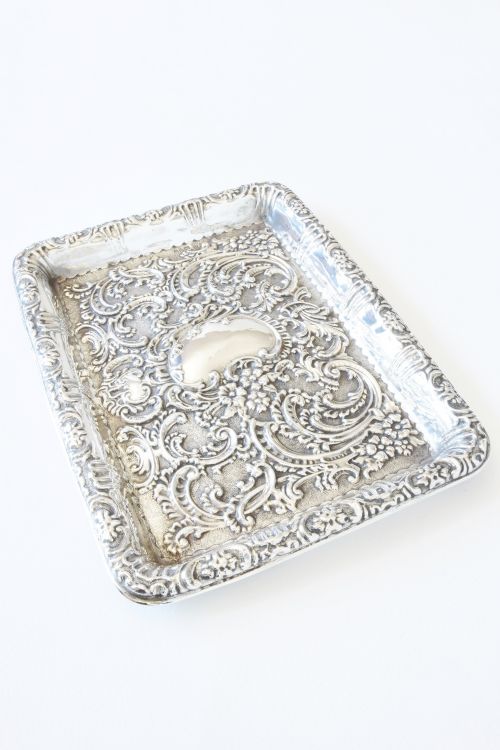 fig 3. Sterling Silver Dressing Table Tray - Chester 1904