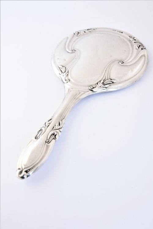Art Nouveau Silver Hand Mirror 1921