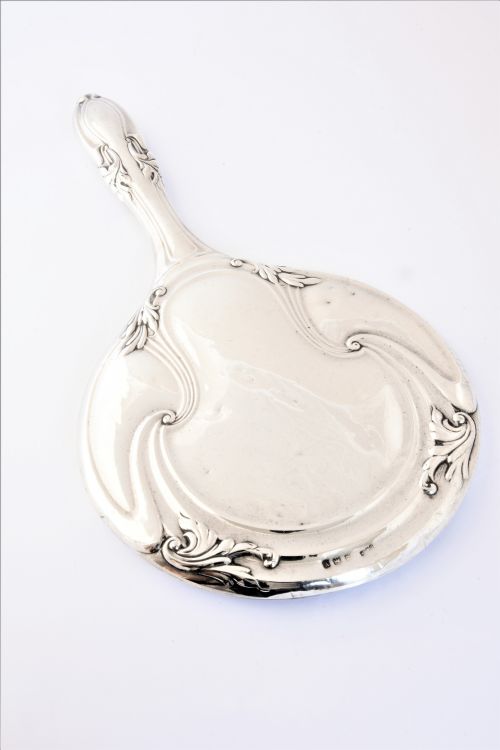 fig 1. Art Nouveau Silver Hand Mirror 1921