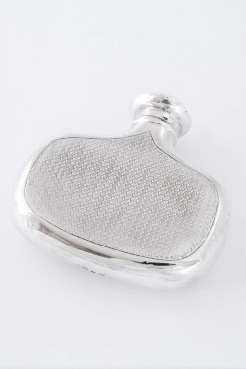 fig 2. Rare Victorian Antique Silver Hip Flask 1899