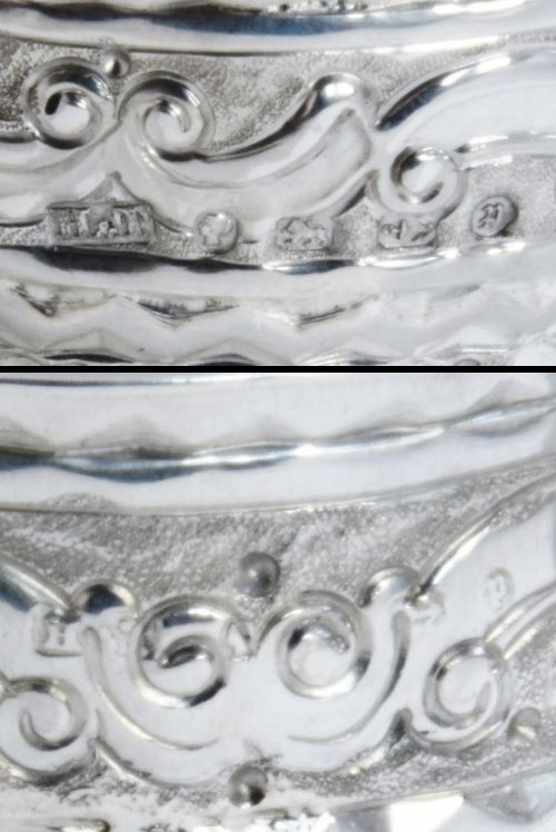 fig 4. Victorian Cased Antique Silver Cream Jug and Sugar Bowl 1889