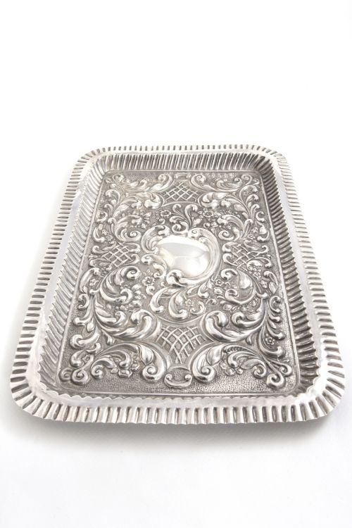 fig 1. Edwardian Sterling Silver Dressing Table Tray 1905