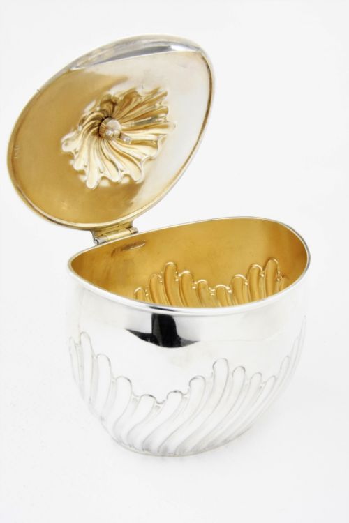 Victorian English Sterling Silver Tea Caddy 1897
