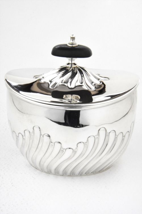 fig 1. Victorian English Sterling Silver Tea Caddy 1897