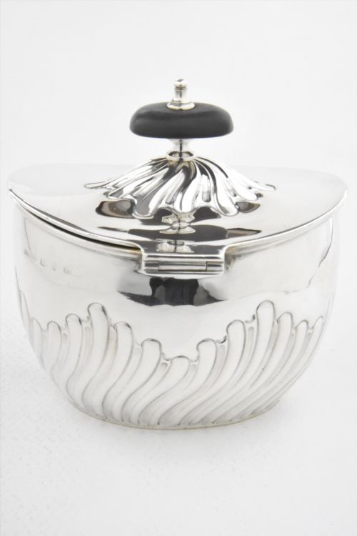 fig 2. Victorian English Sterling Silver Tea Caddy 1897