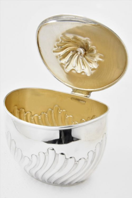 fig 3. Victorian English Sterling Silver Tea Caddy 1897