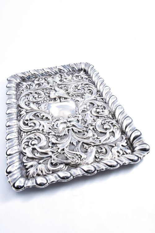 fig 2. Large Victorian Solid Silver Dressing Table Tray - Chester 1900