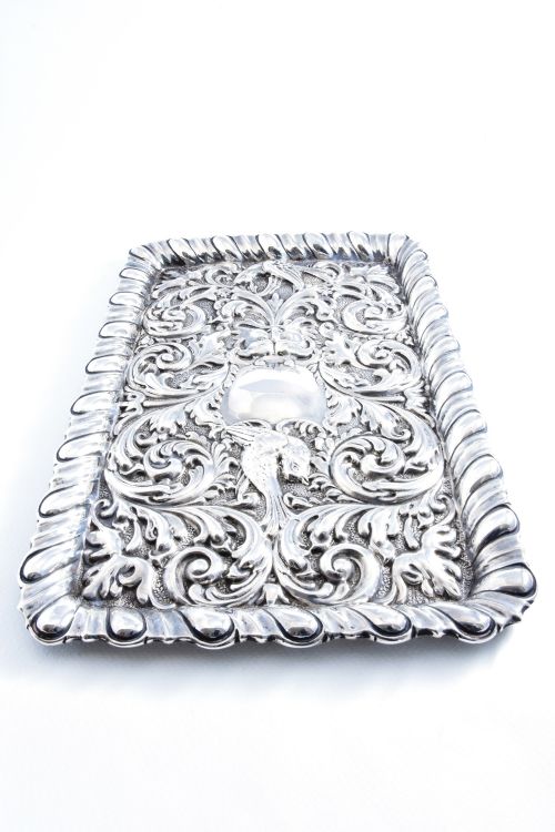 fig 3. Large Victorian Solid Silver Dressing Table Tray - Chester 1900