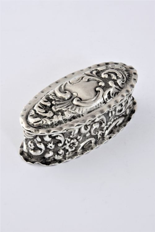 fig 1. Victorian Antique Silver Snuff Box 1901