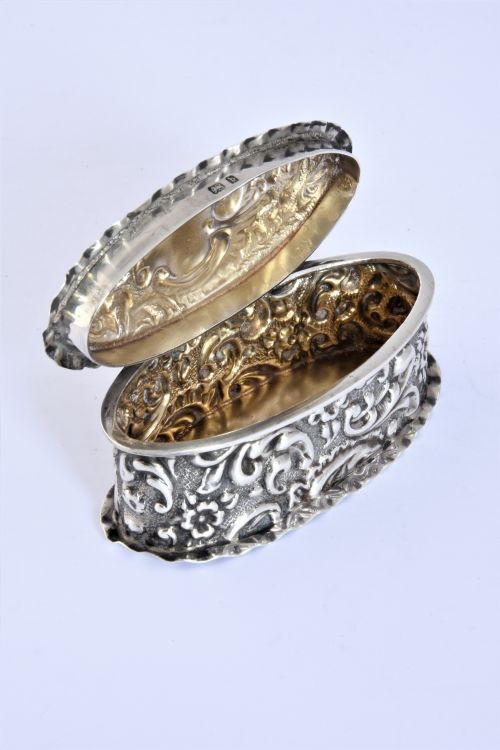 fig 3. Victorian Antique Silver Snuff Box 1901