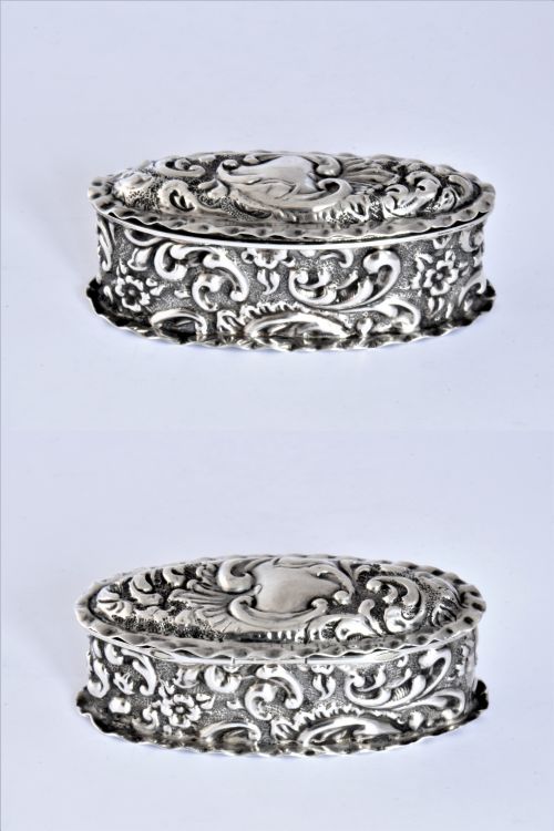 fig 4. Victorian Antique Silver Snuff Box 1901