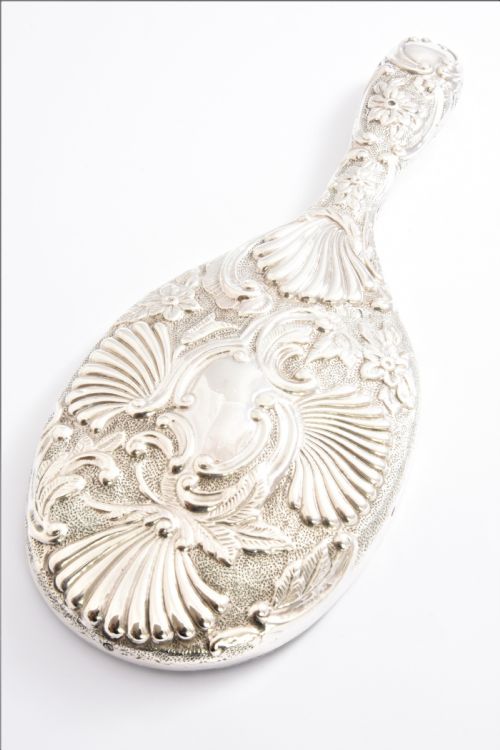 fig 3. Victorian Antique Silver Hand Mirror 1897
