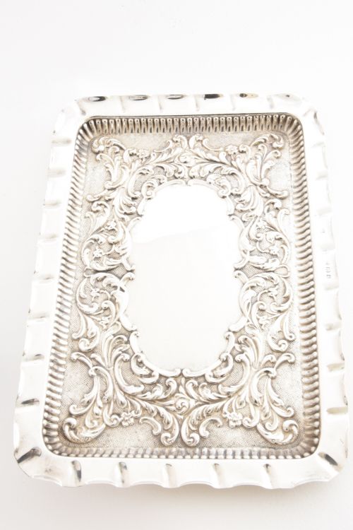 fig 1. Edwardian Sterling Silver Dressing Table Tray 1904