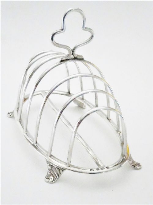 fig 1. Antique Silver Toast Rack - Six Slice -1911