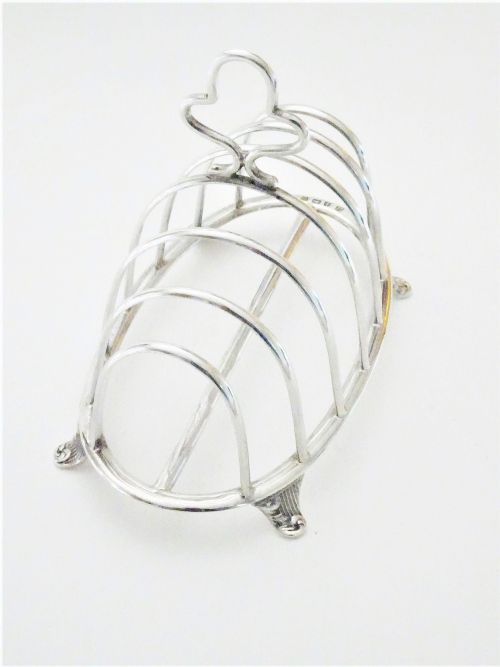 fig 2. Antique Silver Toast Rack - Six Slice -1911