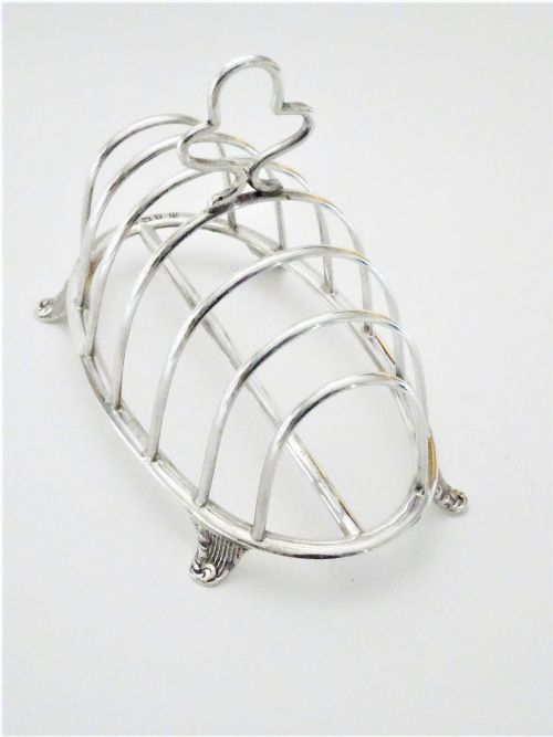 fig 3. Antique Silver Toast Rack - Six Slice -1911