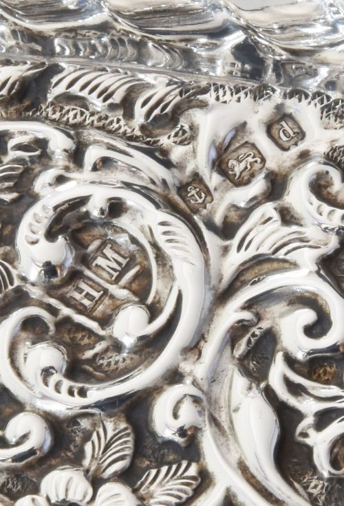 fig 3. Edwardian Antique Silver Pen Tray 1903
